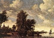 RUYSDAEL, Salomon van The Ferry Boat dh Germany oil painting reproduction